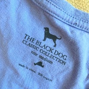 Sky blue black dog T-shirt